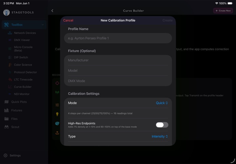 13.3 Create a New Profile screenshot