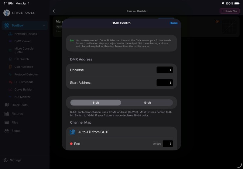 13.9 Set Up DMX Control screenshot