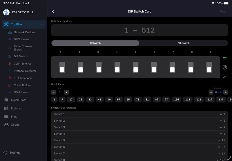 Chapter 15: DIP Switch Calculator screenshot