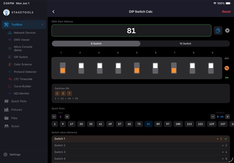15.10 Switch Value Reference screenshot