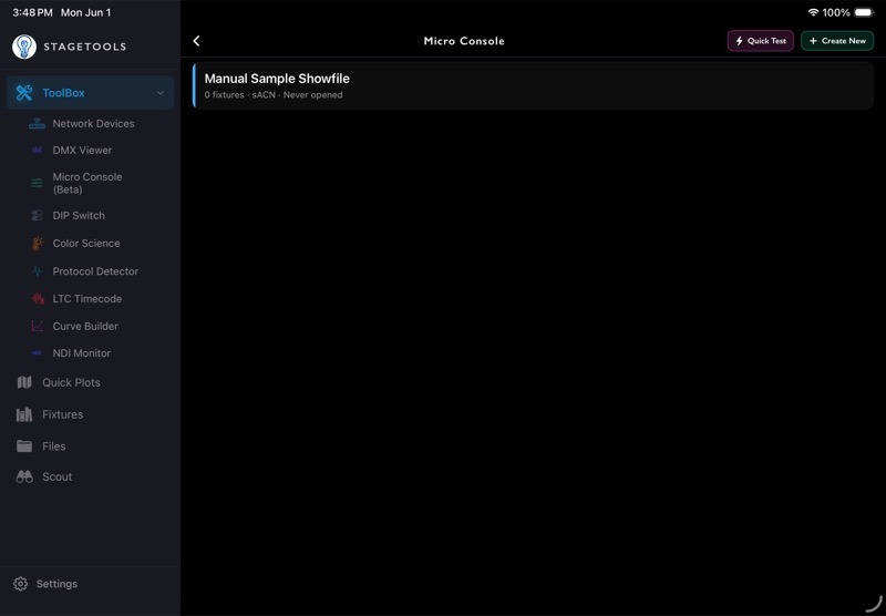 11.1 Open Micro Console screenshot