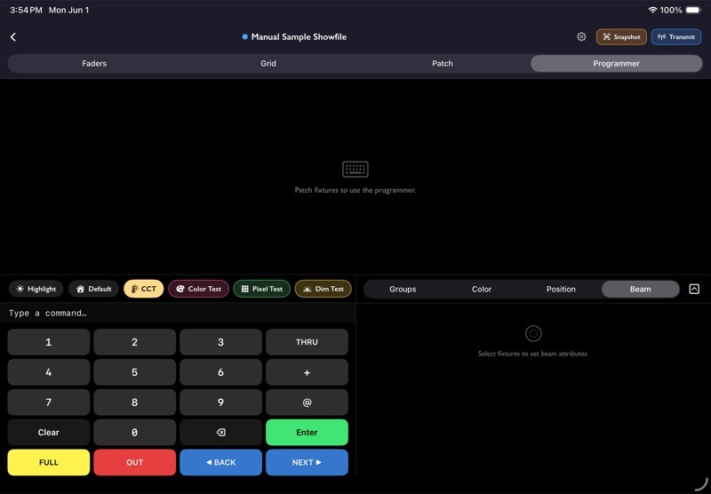 11.21 Beam Tab screenshot