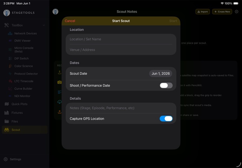 5.3 Create a New Scout screenshot