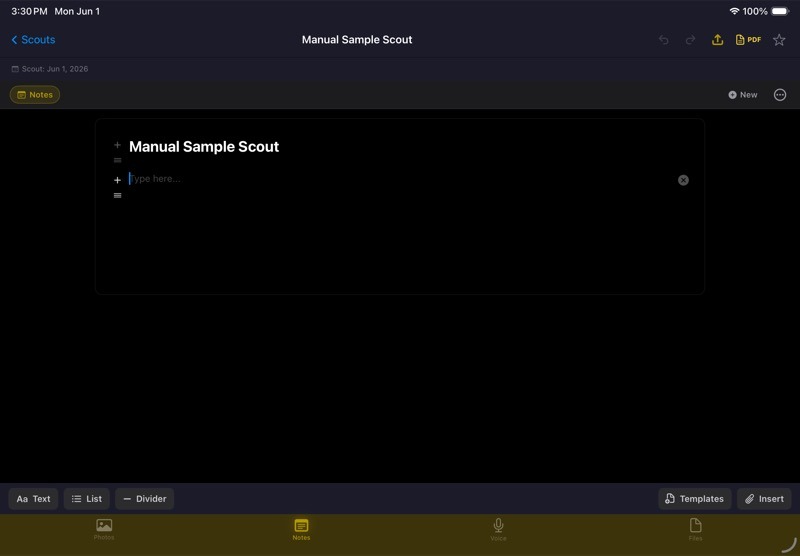 5.6 Notes screenshot